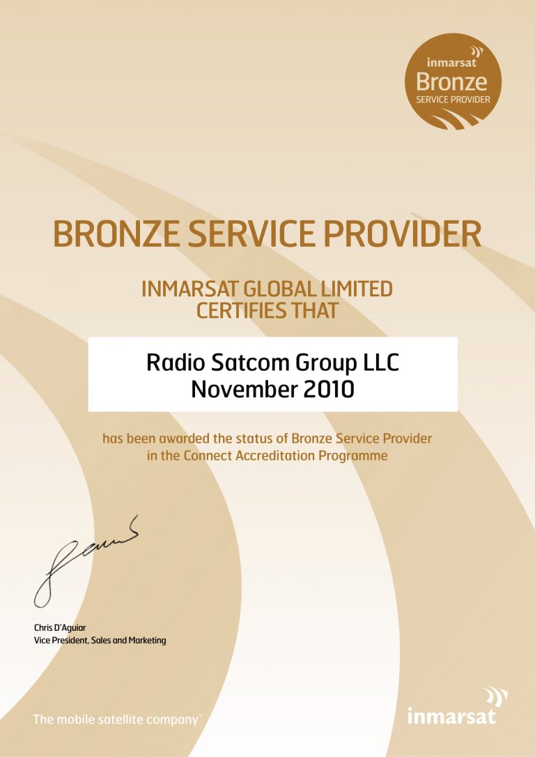 Inmarsat Global Limited Bronze Service Provider